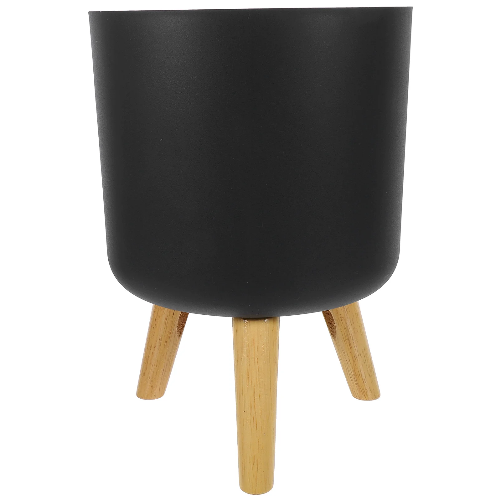 Цветочные горшки из ротанга современный домашний сад с деревянной ножкой