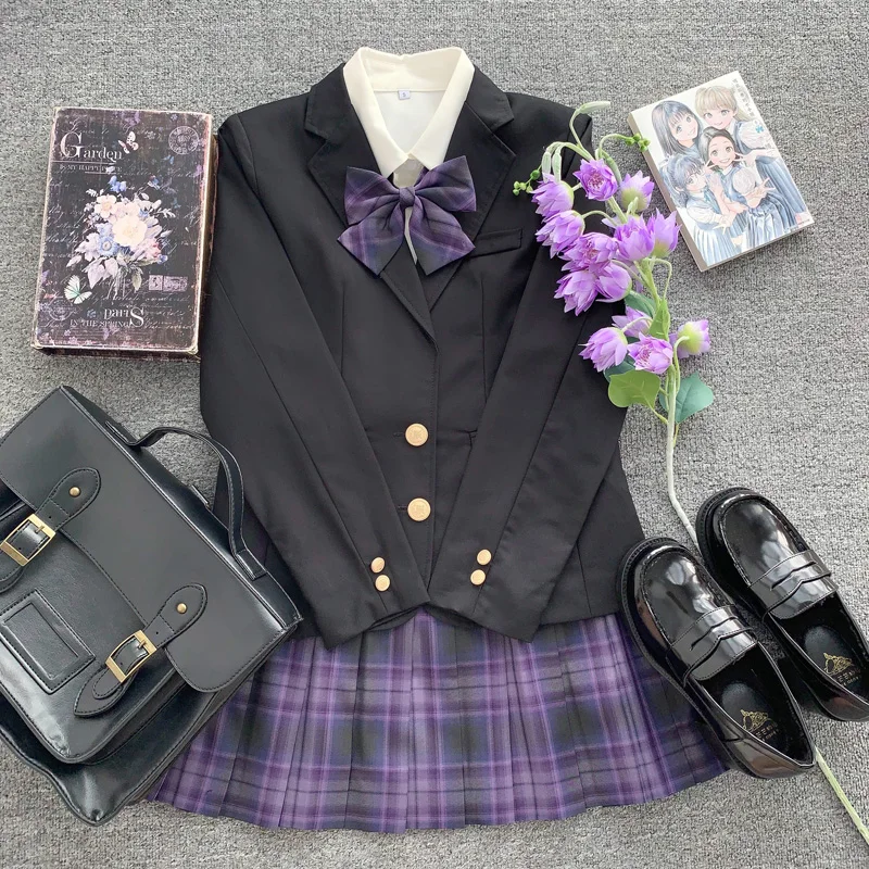 Женский пиджак с длинным рукавом розовый пиджак-Униформа в японском стиле |