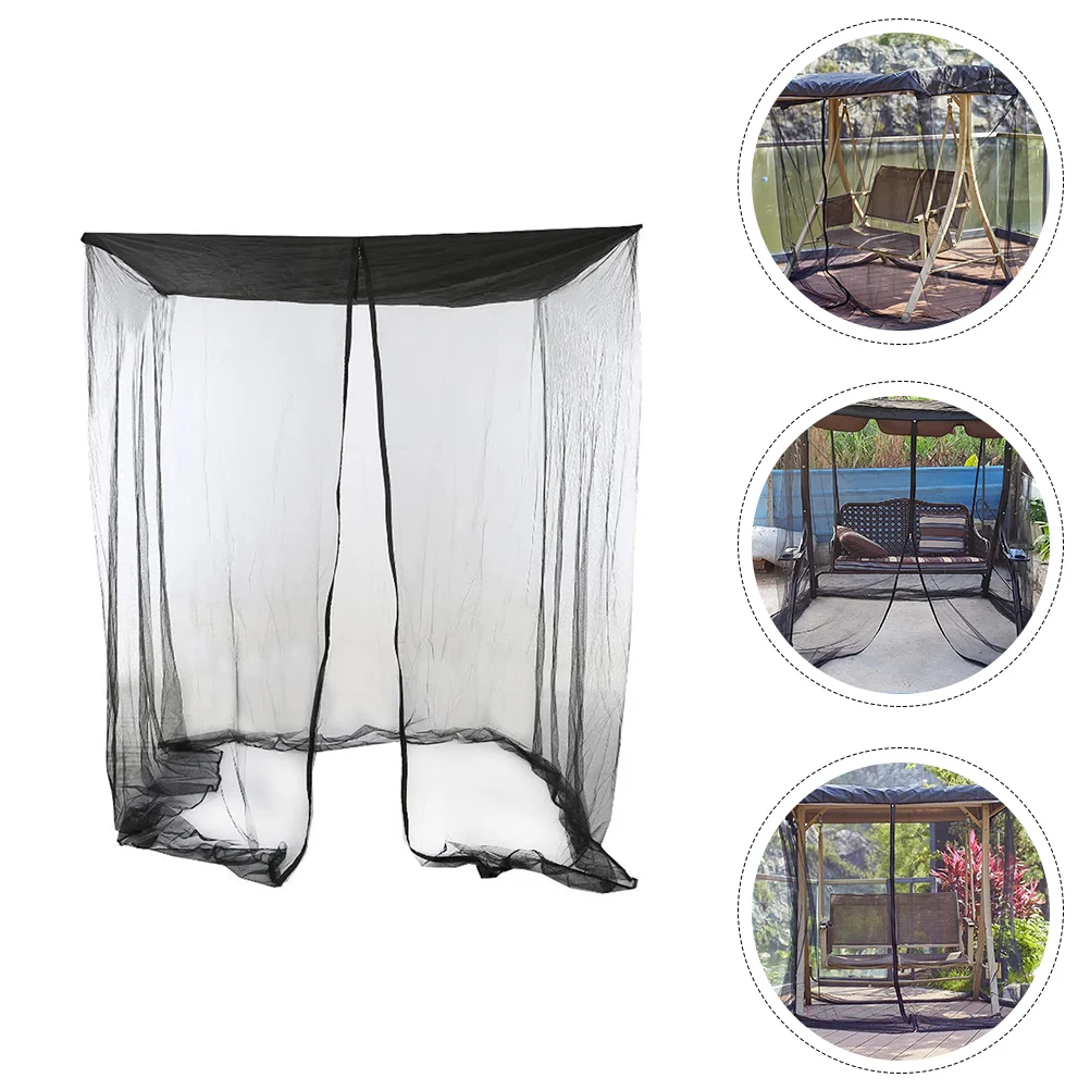 

Outdoor Swing Blackout Mosquito Net Premium Zipper Closure Screen 200x155cm Sturdy Mesh Canopy Cover Polyester Camping Tent