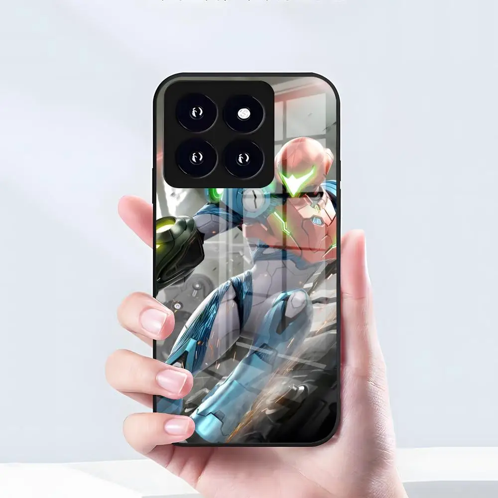 Фото Чехол для телефона Game M-Metroid Dread для Xiaomi 15 14 13 12 S X Pro Lite Mi 11 Ultra T, черный, стеклянный №5