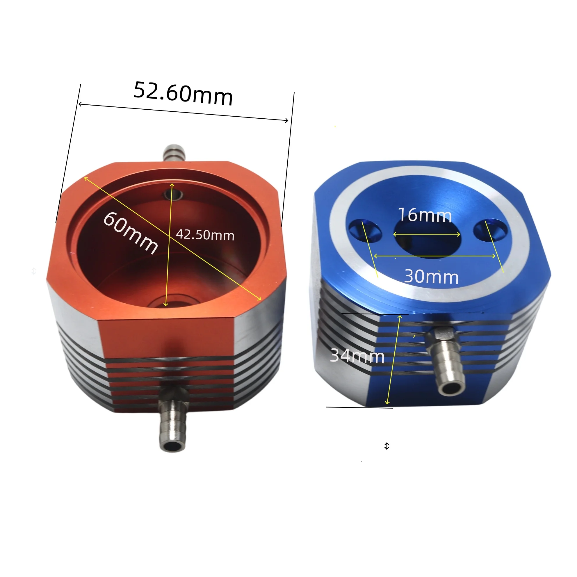 Комплект алюминиевой водяной системы охлаждения FVITEU CNC для моторов 29cc QJ Zenoah Marine Gas RC для радиоуправляемых лодок (art.: 3920db8741d32) - 3920db8741d32