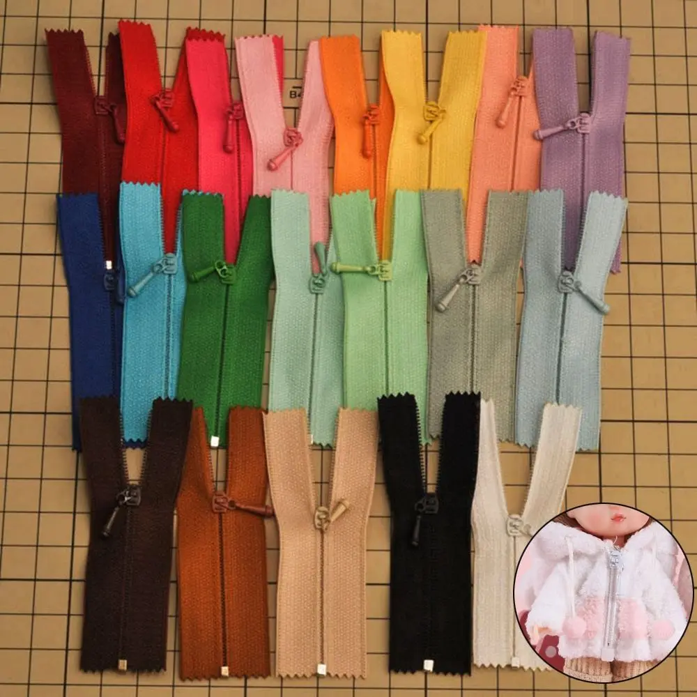 

20 Colors 5cm DIY Clothes Accessory Garment Applique Mini Zipper Doll Clothing Zippers Handmade Sewing Scrapbooking