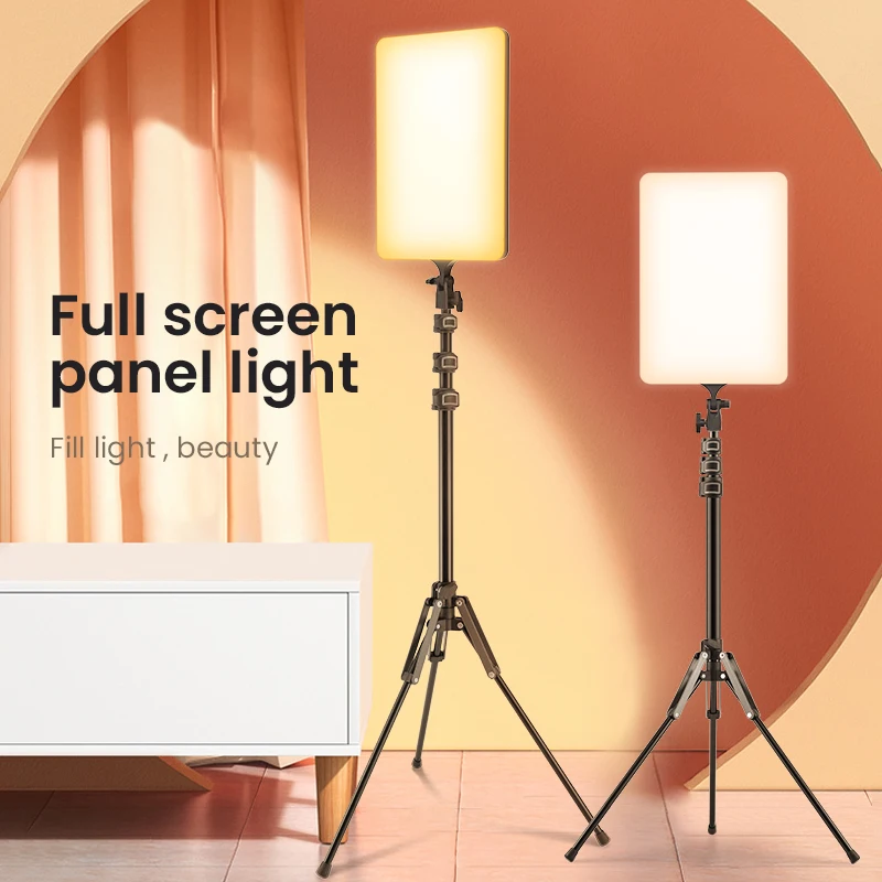 

100W Bi-color Dimmable LED Video Light Panel Lighting Kit Camera Photo Lamp DSLR Fill Light for Studio Shooting Live Streaming