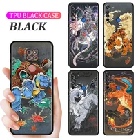 luxury cell phone case for motorola moto g30 g60 one fusion g9 plus g8 power lite g50 edge 20 black cover pokemon murals