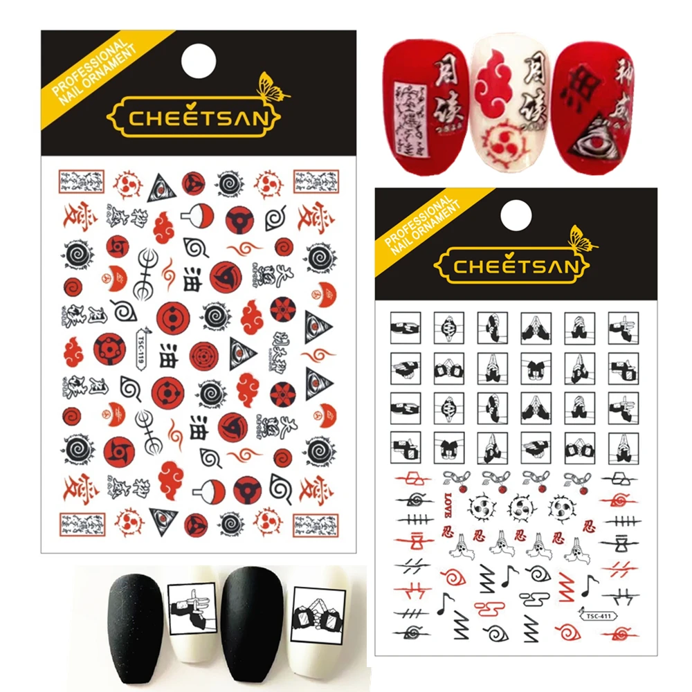 

Ninja Designs TSC-114-412 3d Nail Art Sticker Slider Stamp Decor For Nails Accessories For Professionals