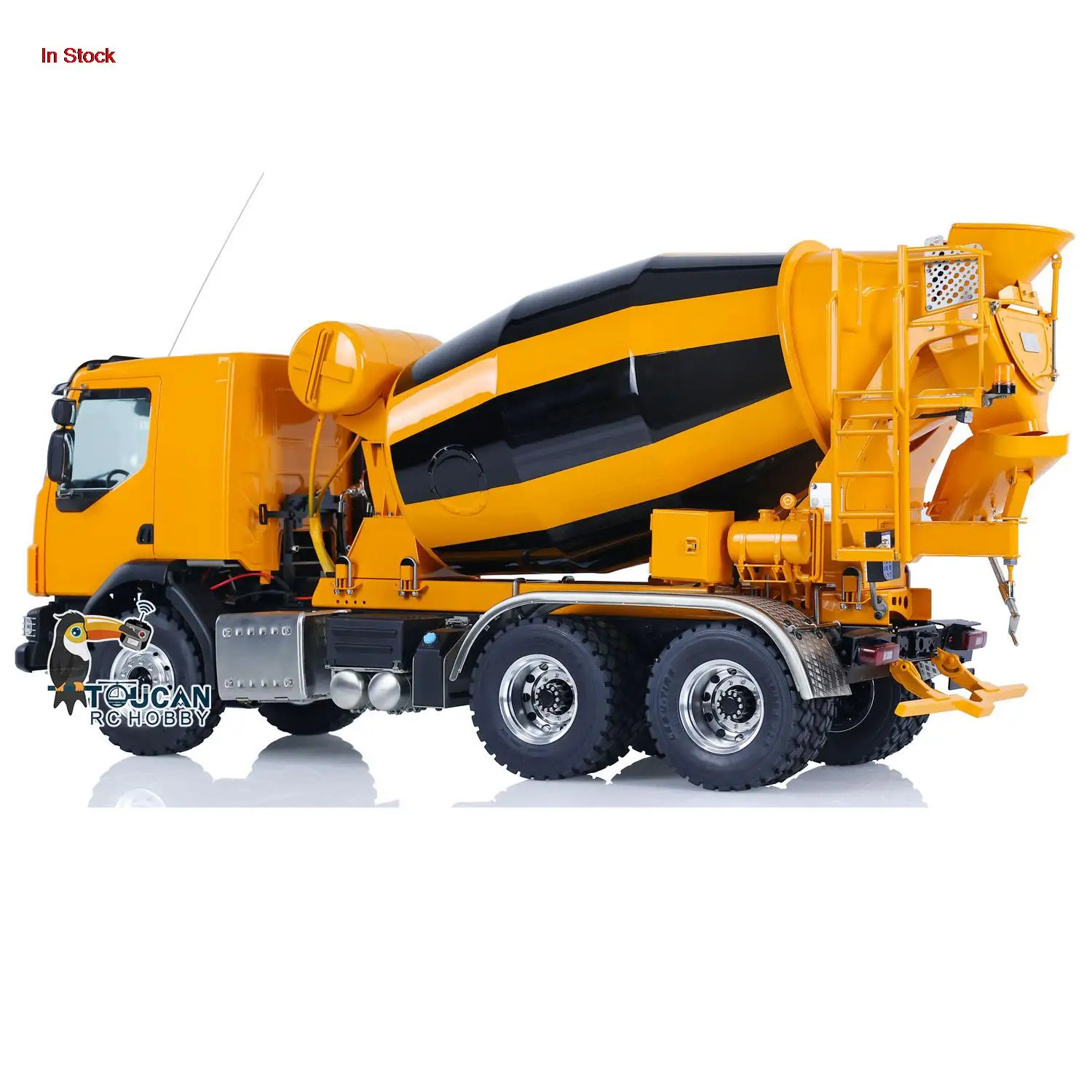 В наличии 1/14 LESU 6x6 Металлический RC Микшер Грузовик DIY Окрашенный Готовый Пульт