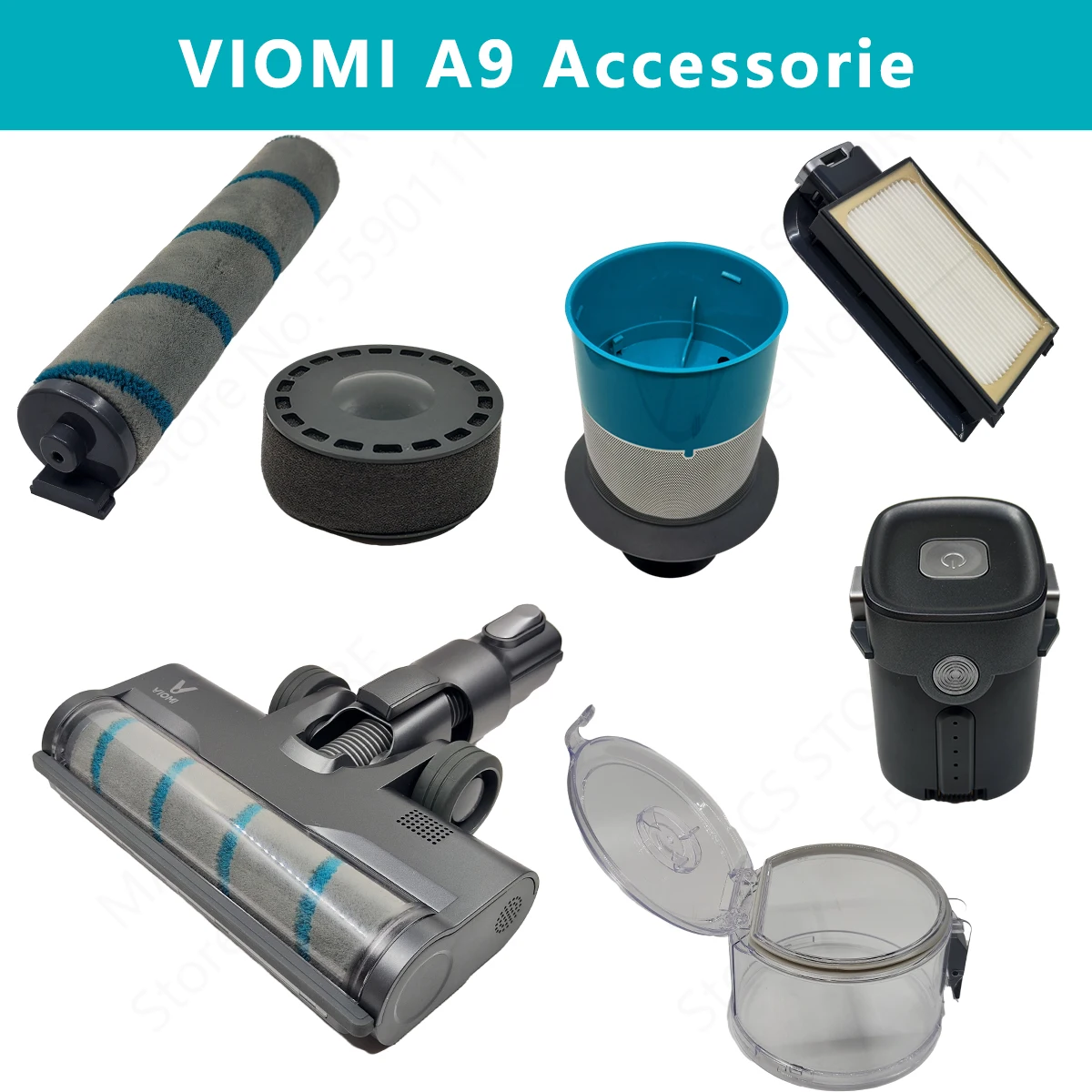 

Оригинальная ручная Беспроводная фотоэлектрическая щетка VIOMI A9, фильтр НЕРА, пылесборник, щетка, аксессуары