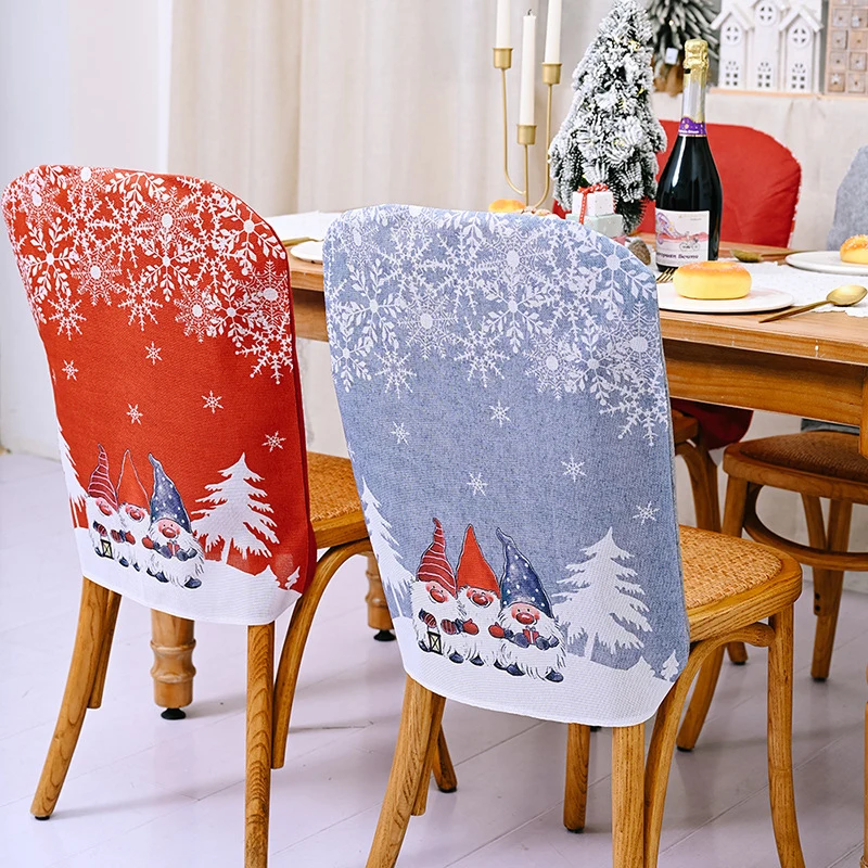 

New Chair Cover Household Products Snowflake Chair Cover Christmas Chair Cover Printed Chair Cover Christmas Style Comfortable