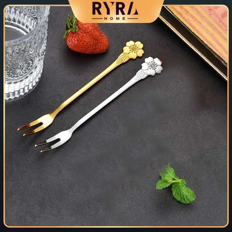 

Rustproof Small Fork Fashion Dessert Fork Without Burrs Tableware Smooth Edges Tableware Accessories Corrosion Resistance