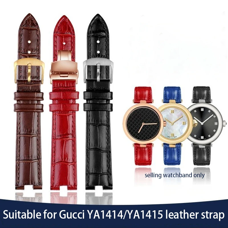 

Ремешок кожаный для часов Gucci YA14401 YA14501, 12 мм 14 мм