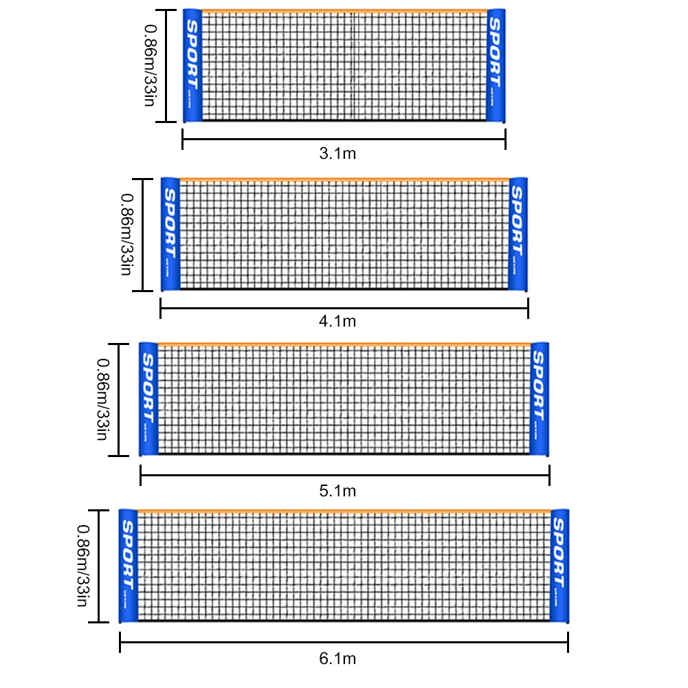 Портативная складная стандартная профессиональная сетка для бадминтона