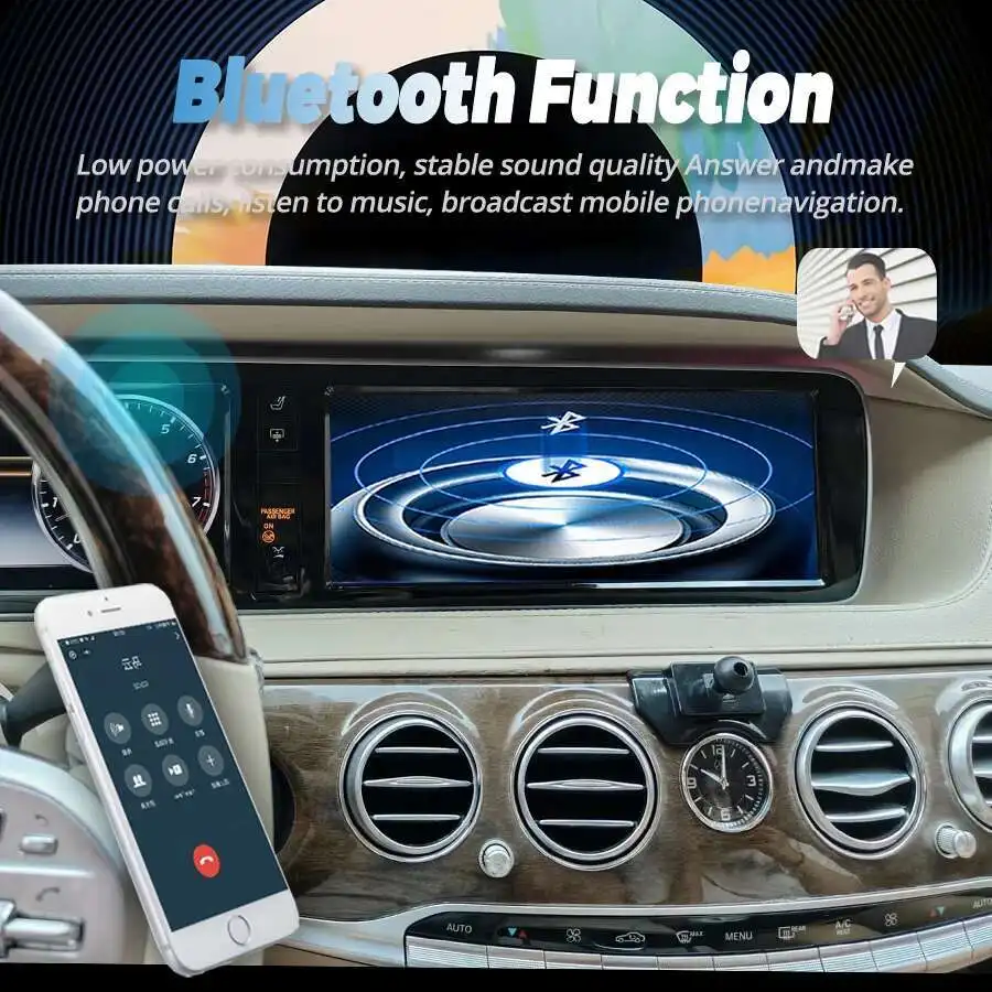 Фото Автомобильный мультимедийный плеер Android для Mercedes S class W221 W222 2005-2013 8 + 128 ГБ ОЗУ WIFI 4G SIM BT GPS Navi Радио AppleCarplay №4
