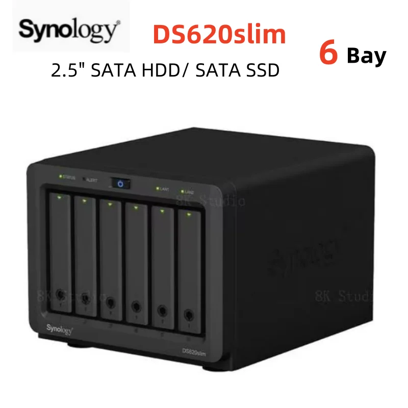 Synology DS620slim 6-створчатая NAS-дисковая станция 2 ГБ Сетевое хранилище для 5-дюймового