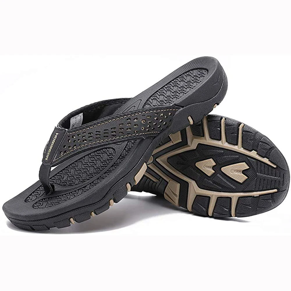 Sandals Men's Flip-Flops Men's Outdoor Sports Beach Sandals Indoor Comfortable Leisure Thong Slippers Anti-Slip Shock Absorption