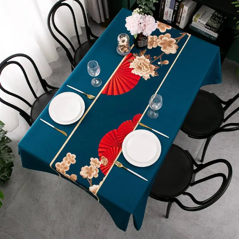 

Chinese Classical Tablecloth Restaurant Kitchen Dining Table Coffee Table Party Home Decor Anti-fouling Washable Tablecloth