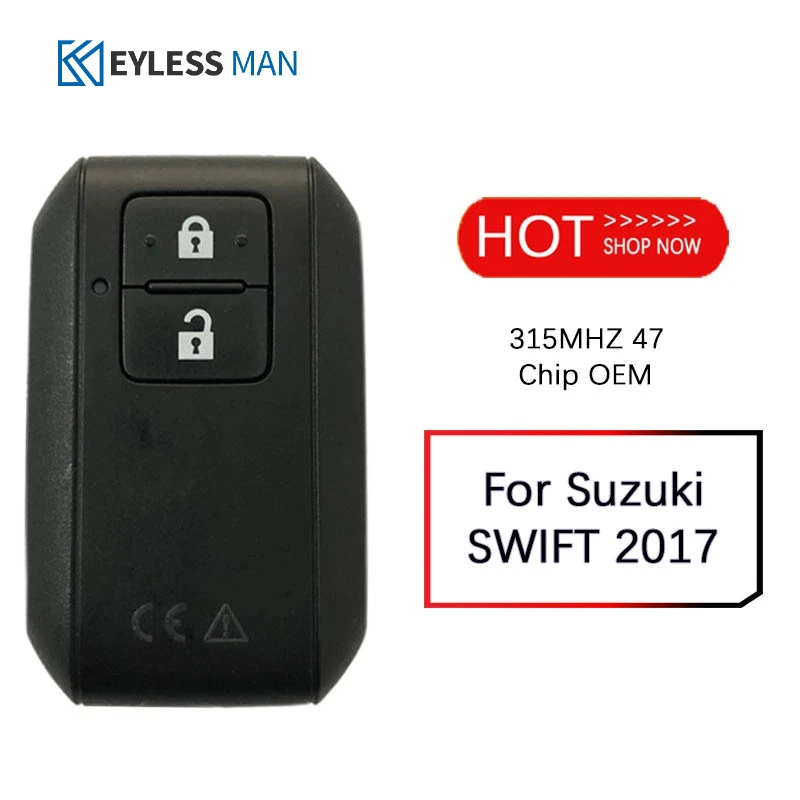 

Original Keyless Go Smart Key For Suzuki SWIFT SX4 2015 2016 2017 2018 Remote 315MHZ 47 Chip Genuine OEM With Key Blade
