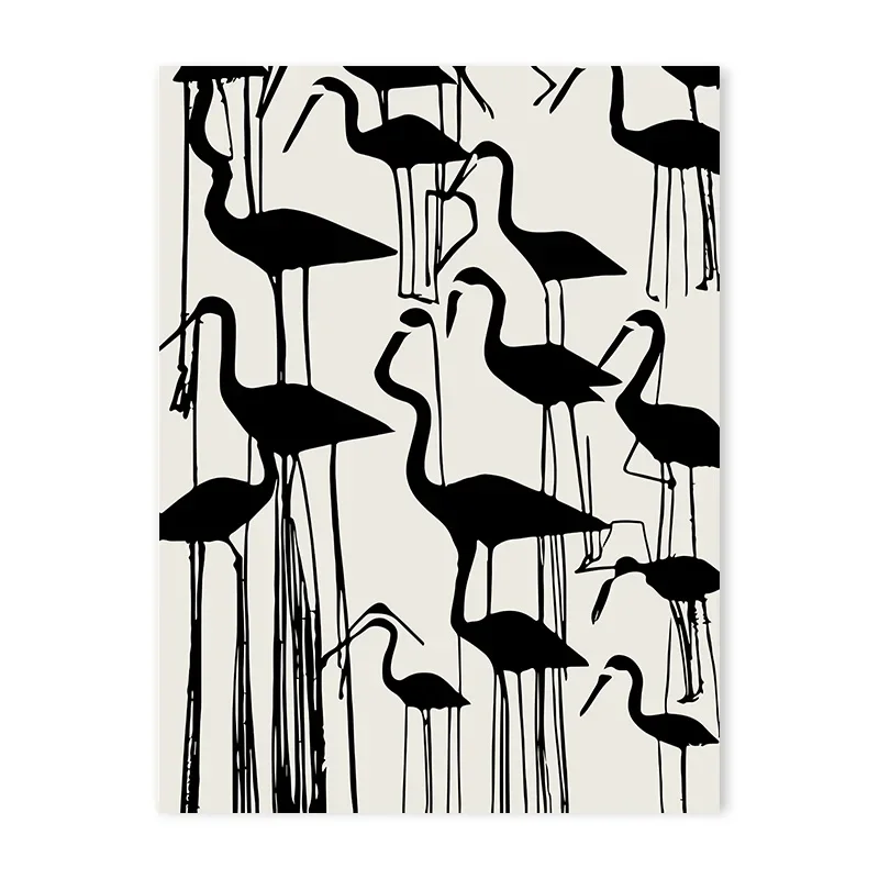 

Vintage Japanese Abstract Posters Tokyo Mount Fuji Crane Art Exhibition Canvas Painting Modern Living Room Wall Aesthetic Decor