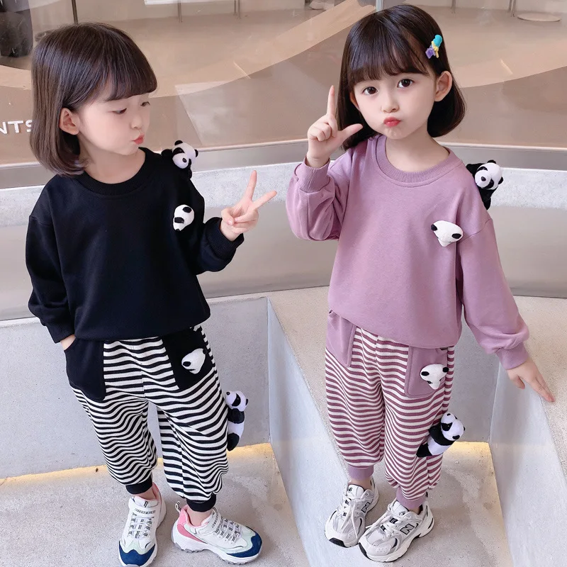 

Girls net red set 2023 new girl baby fashion autumn children's clothes children's spring and autumn sports two-piece set