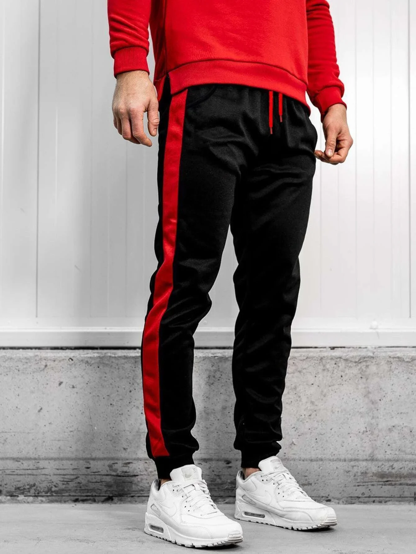

Men's clothing Man pants Contrast Panel Sweatpants