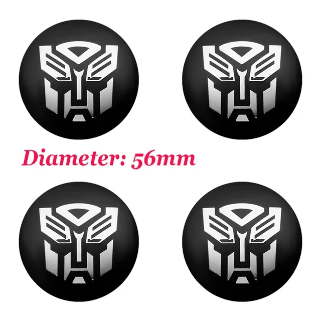 

4 шт. 56 + 60 мм логотип autobot, Трансформеры, эмблема, наклейки на ступицу колеса автомобиля, центральные колпачки, крышка обода, аксессуары для украшения автомобиля