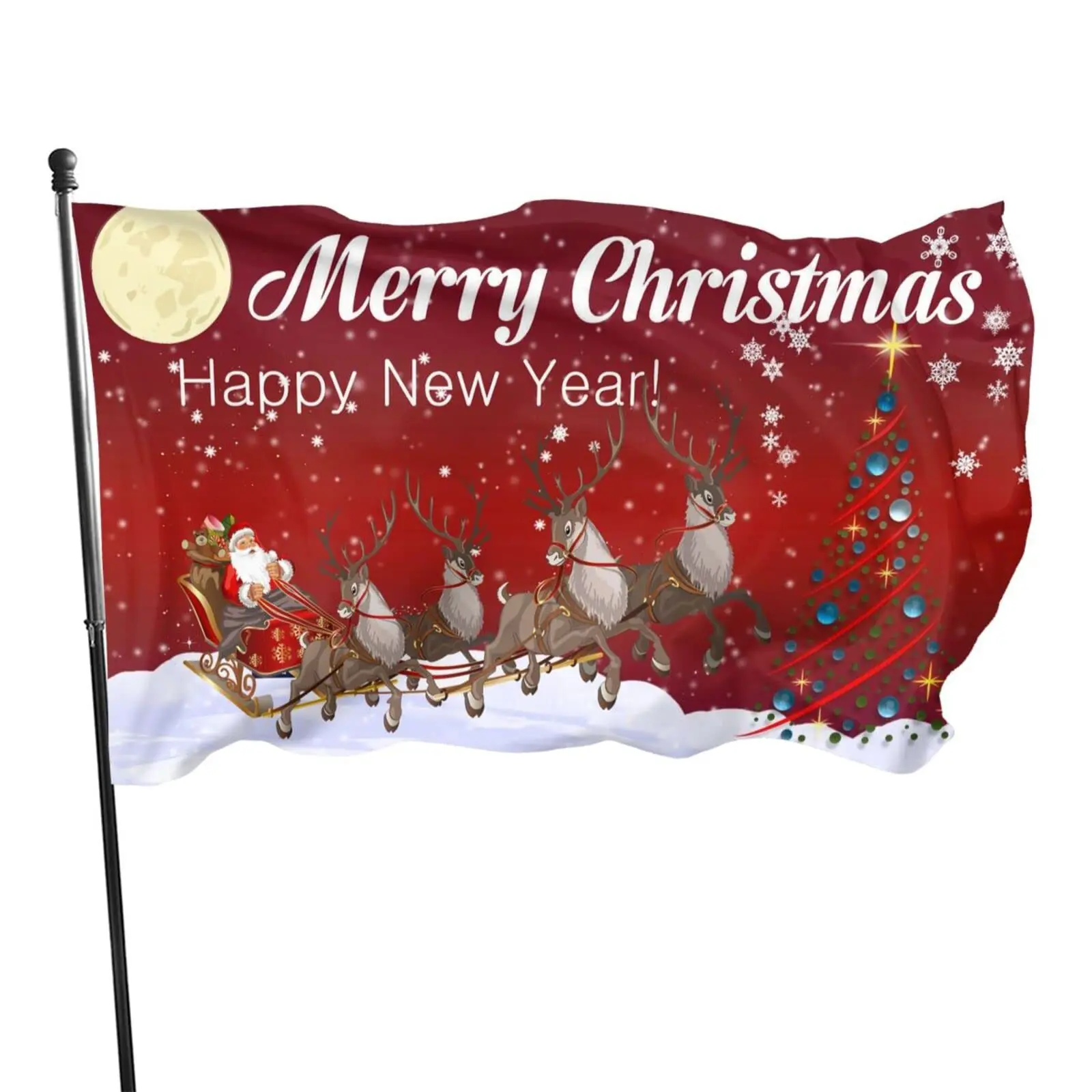 

Рождественский флаг лося, открытый флаг, большой зимний флаг Санта-Клауса, Санты, лось, флаг, зимний двор, украшения, праздничный флаг для женщин, детей, мужчин, подарки