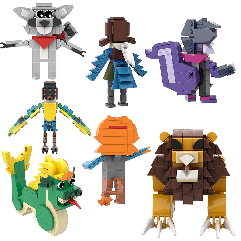 Gobrick MOC игра ужасов парк Индиго строительные блоки режим исследования фигурки