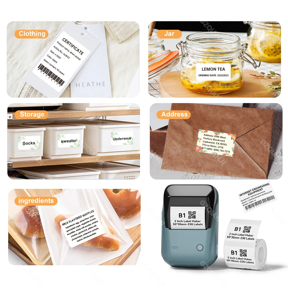 Бесчернильный Термопринтер NIIMBOT B1 Для Этикеток Мобильный Bluetooth-принтер