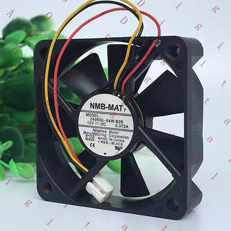 Фото RT+ M 1 шт. НОВЫЙ вентилятор охлаждения NMB 2406GL-04W-B29 12VDC 0.072A 3-проводной №2