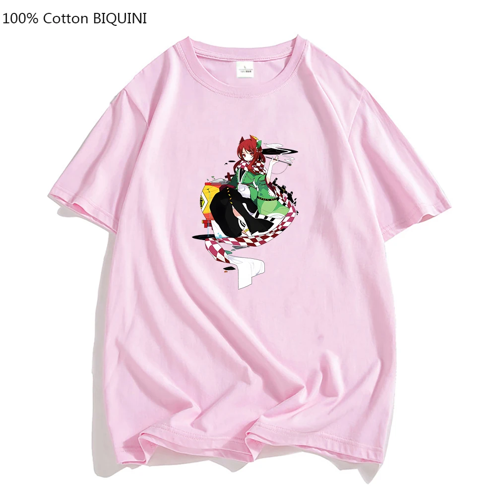 

Touhou Project Shrine Maiden Mamizou Futatsuiwa Aesthetic Tee Shirts MEN T-shirts 100% Cotton Harajuku Sweatshirt Tshirts O-neck