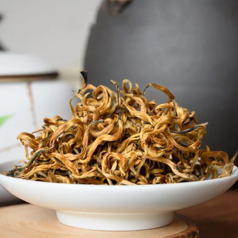 

China Dianhong Black Cha Yunnan Gold Needle Dian Hong Golden Tip no teapot