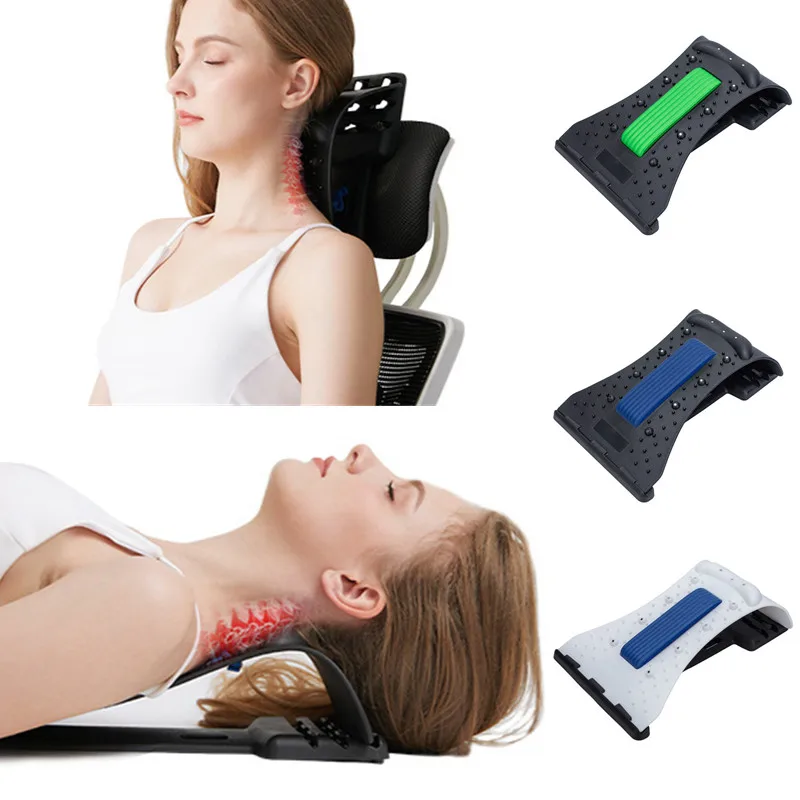 

Растяжитель шеи 3-уровневый для магнитной терапии шейного отдела плеч, массажное устройство для выпрямления, Корректор осанки для облегчения боли