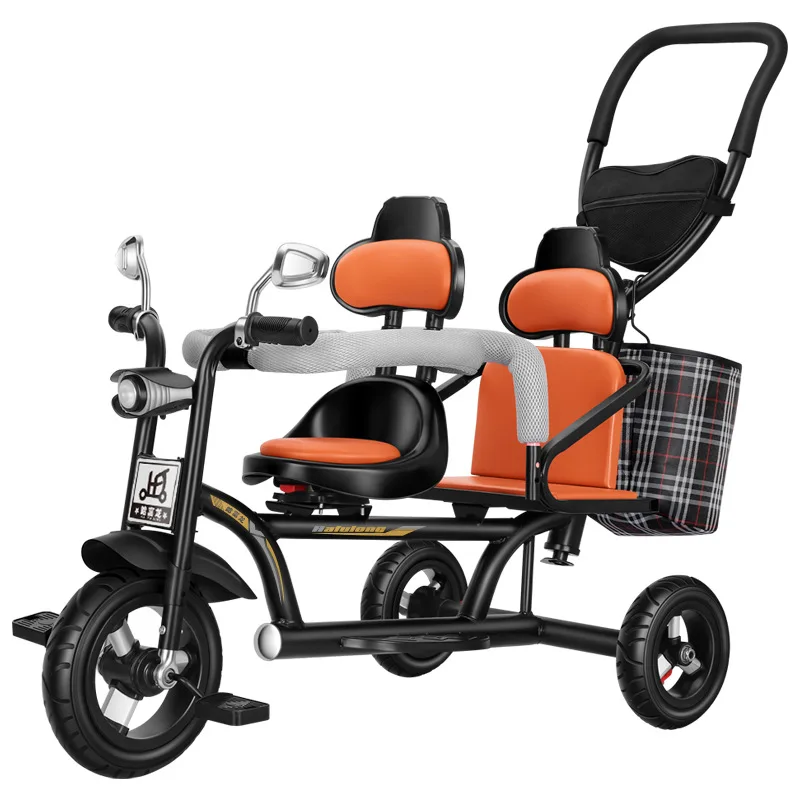 

Twin Children's Tricycle Double Baby Stroller 1-3-7 Years Old Baby Bicycle Large Lightweight Stroller Stroller Accessories