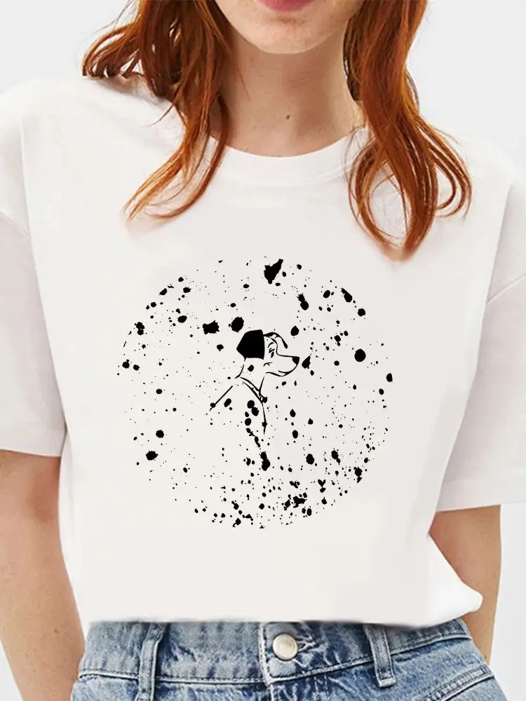 Женская футболка белая с изображением героев Диснея из мультфильма Сто сто