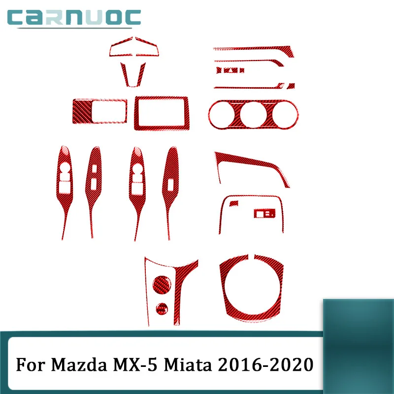 Красные наклейки из углеродного волокна накладка на чехол для Mazda MX-5 Miata ND 2016 2017 2018