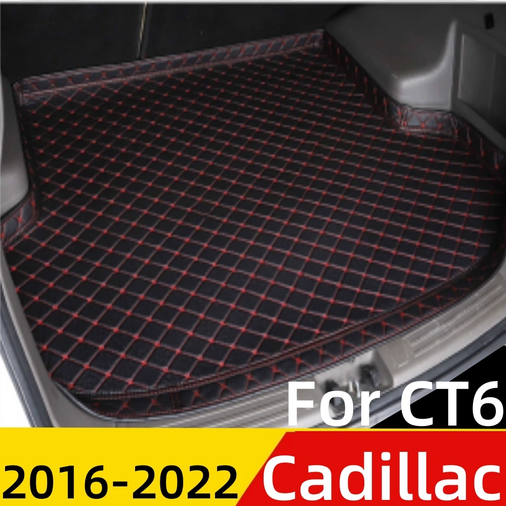 

Car Trunk Mat For Cadillac CT6 2016-22 All Weather XPE High Side Rear Cargo Cover Carpet Liner Tail AUTO Parts Boot Luggage Pad