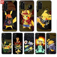 bandai naruto pikachu phone case for samsung a52 a50s a51 a7 2017 a7 2018 a6 2018 a50 a13 a53 a73 5g black soft fundas shell