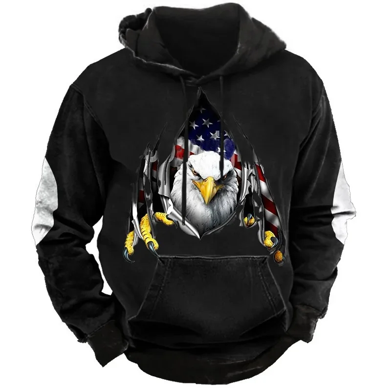Толстовка с принтом Орла для мужчин и женщин