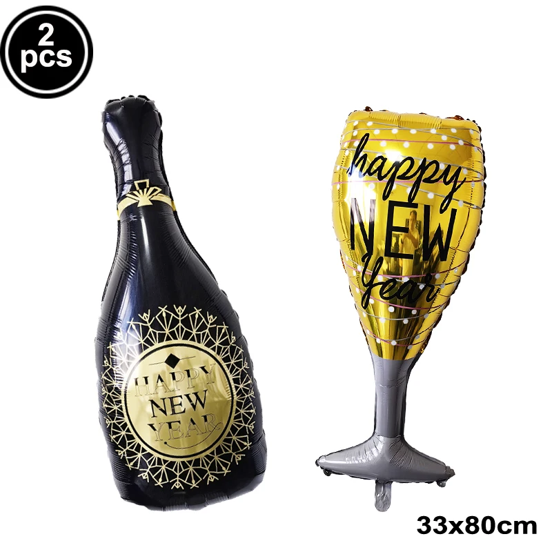 

2026 Товары для вечеринок в канун Нового года, черные и золотые 2026 воздушные шары, баннер, Золотая бахрома, занавеска, фон, украшения с Новым годом