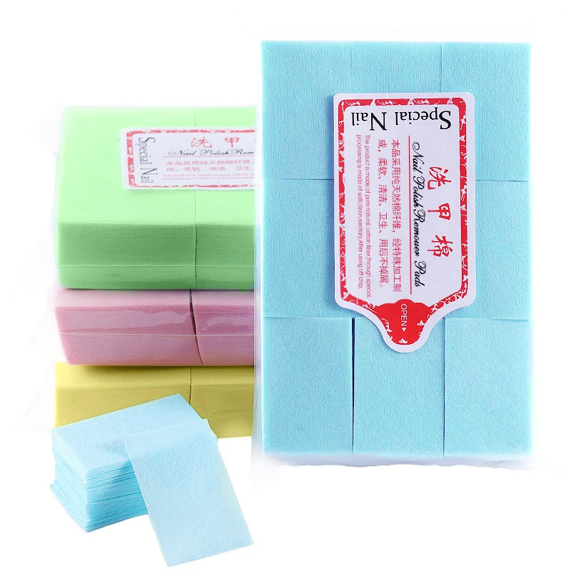 

540Pcs Nail Cotton Polish Remover Gel Clean Manicure Napkins Pedicure Lint-Free Wipes Cleaner Paper Pads Varnish Tool