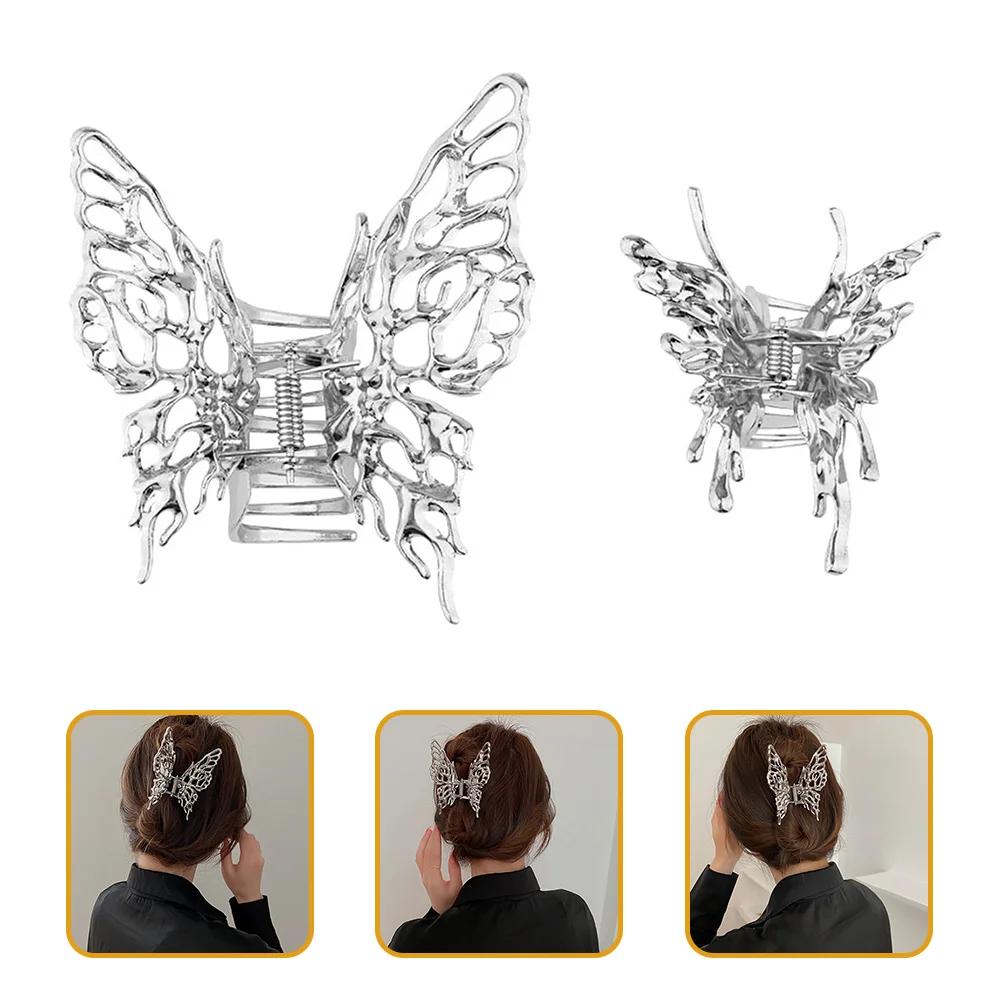 

2Pcs Butterflies Hair Claw Clips Back Hair Clip Butterflies Hair Clamps Holder