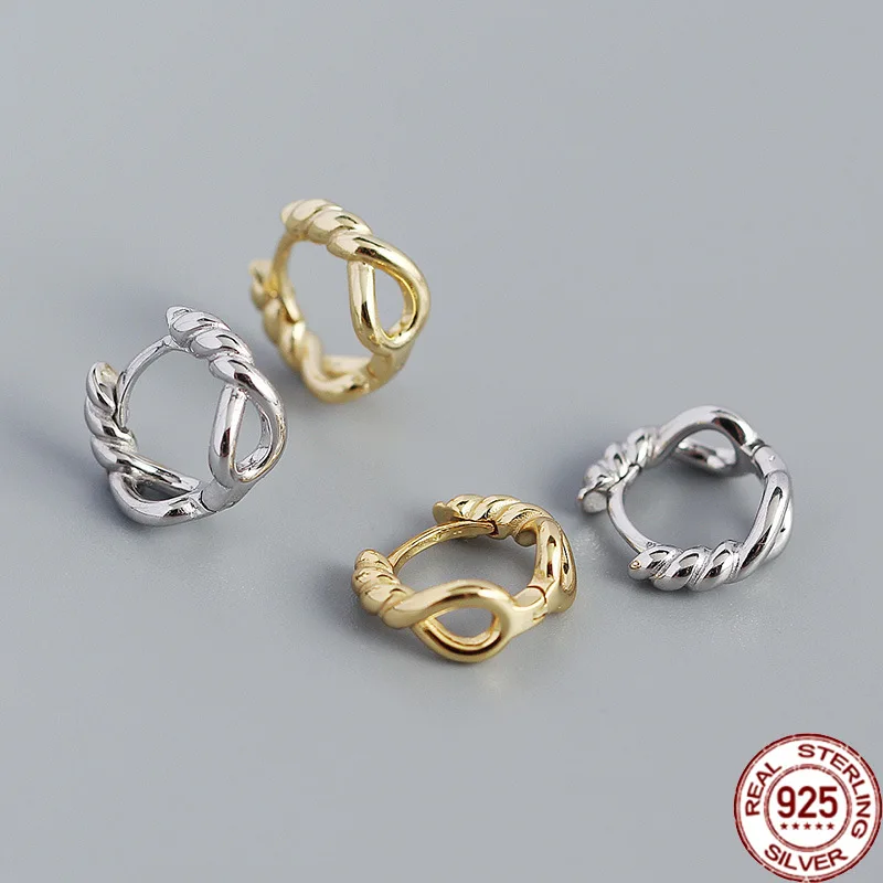 

Серьги-кольца в Корейском стиле BABIQU E0375 S925, серебряные, в стиле Instagram