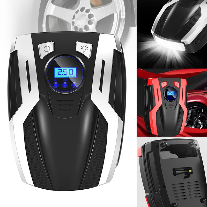 

12V 35L/Min 120W Portable Car Digital Display Multifunctional Electric Tire Inflating Pump with LED Light for SUV Sedan MPV
