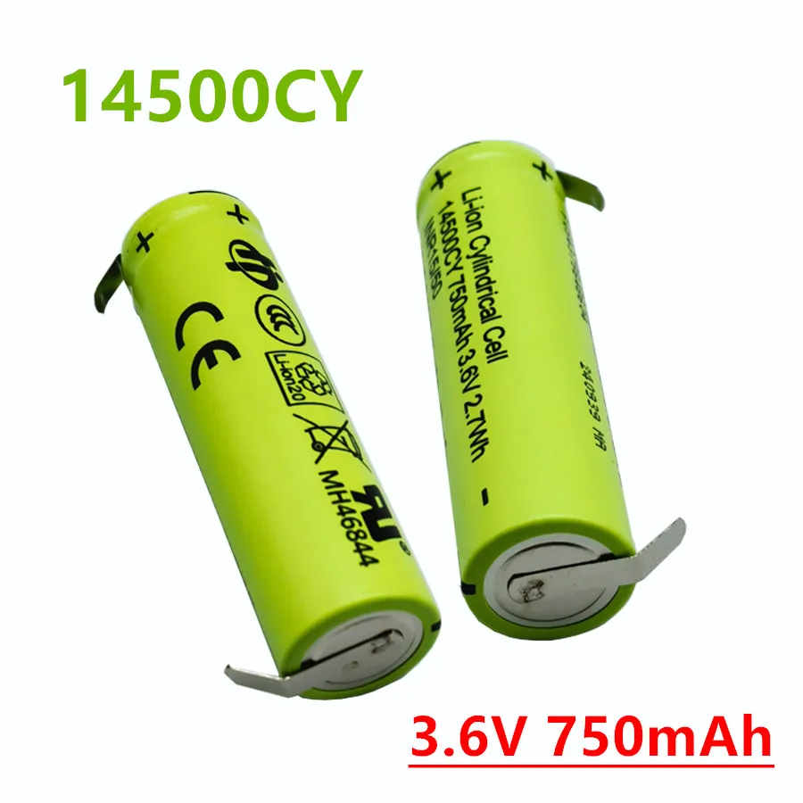 Фото Оригинальный аккумулятор 3,6 В 750 мАч 14500CY для бритвы Philips HQ8170 7000 S7780 HQ7340 HQ7240 7310 HQ8250 RQ370 RQ371 S730 S7710 №1