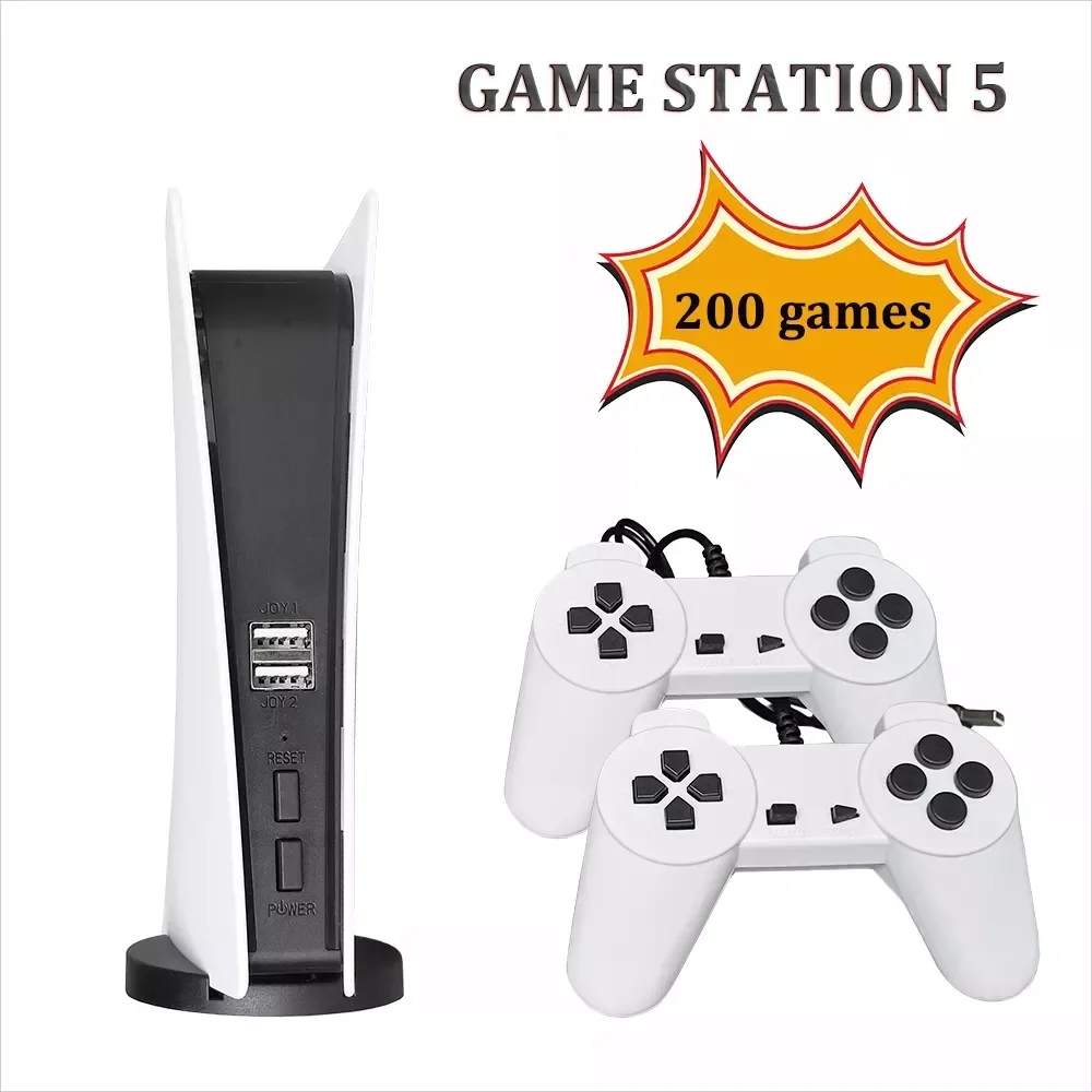 

New Game Station 5 USB Wired Video Game Console With 200 Classic Games 8 Bit GS5 TV Consola Retro Handheld Game Player AV Output