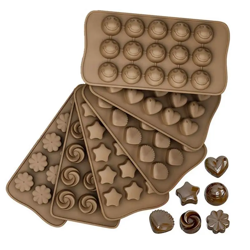 

3D силиконовые формы в форме сердца для рукоделия, форма для шоколадного торта, силиконовая форма для торта, 3D Цветочная Форма для помадки, ку...