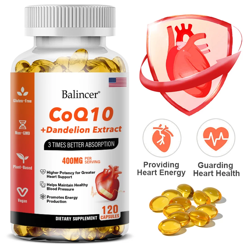 

Coenzyme Q10 - supports heart repair, promotes energy production, enhances liver function, and maintains cardiovascular health