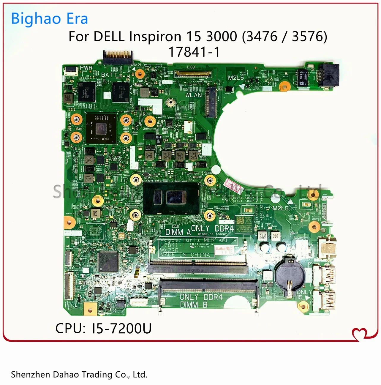 

Материнская плата для ноутбука DELL Inspiron 3476 3576 Vostro 3478 3578 17841-1 WX2RR
