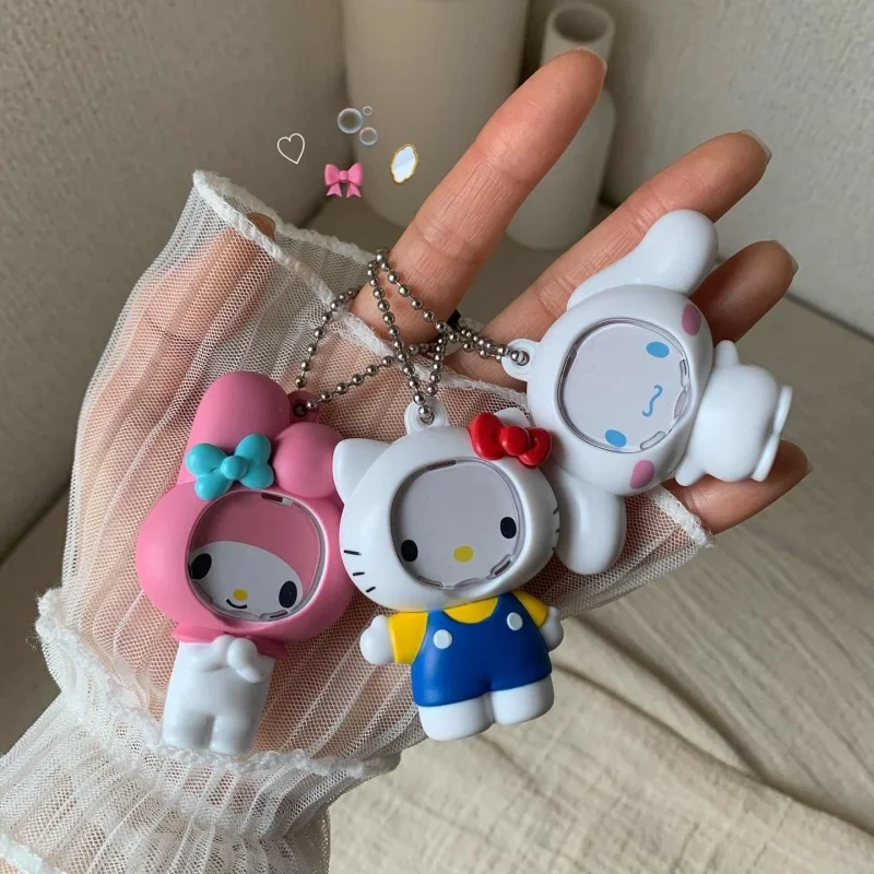 Фото Брелок-подвеска Bandai Kuromi Gashapon с меняющимся изображением, украшение для сумки, коллекционный подарок для фанатов мультяшных персонажей №3