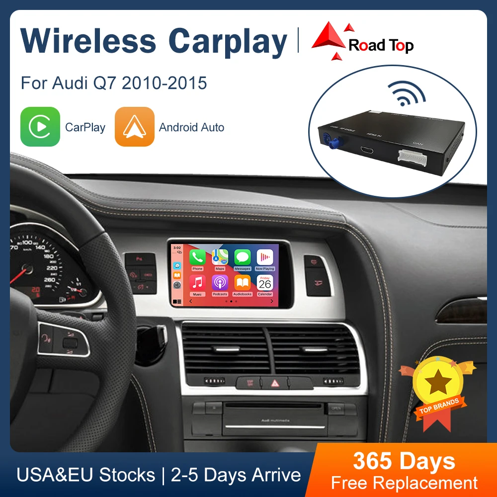 

Беспроводной автомобильный интерфейс Apple CarPlay, Android, для Audi Q7 2010-2015, с функциями AirPlay Mirror Link