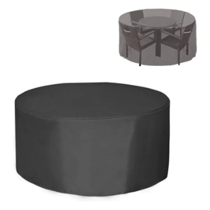 

Садовый круглый стол чехол на стул для защиты дома и улицы, покрытие для мебели, круглого стола, водонепроницаемый пылезащитный чехол для дв...